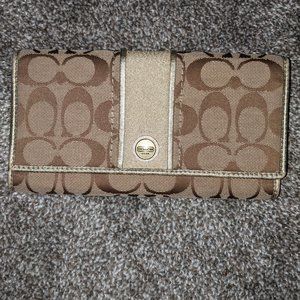 Coach Wallet, Gold Tan NEVER USED
